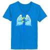 Ladies’  Junior Fine Jersey V-Neck Longer Length T-Shirt Thumbnail