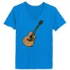 Ladies’  Junior Fine Jersey V-Neck Longer Length T-Shirt Thumbnail