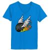 Ladies’  Junior Fine Jersey V-Neck Longer Length T-Shirt Thumbnail