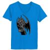 Ladies’  Junior Fine Jersey V-Neck Longer Length T-Shirt Thumbnail