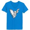 Ladies’  Junior Fine Jersey V-Neck Longer Length T-Shirt Thumbnail
