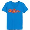 Ladies’  Junior Fine Jersey V-Neck Longer Length T-Shirt Thumbnail