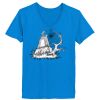 Ladies’  Junior Fine Jersey V-Neck Longer Length T-Shirt Thumbnail