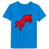 Ladies’  Junior Fine Jersey V-Neck Longer Length T-Shirt Thumbnail