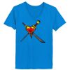 Ladies’  Junior Fine Jersey V-Neck Longer Length T-Shirt Thumbnail