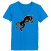 Ladies’  Junior Fine Jersey V-Neck Longer Length T-Shirt Thumbnail
