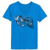 Ladies’  Junior Fine Jersey V-Neck Longer Length T-Shirt Thumbnail