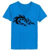 Ladies’  Junior Fine Jersey V-Neck Longer Length T-Shirt Thumbnail