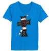 Ladies’  Junior Fine Jersey V-Neck Longer Length T-Shirt Thumbnail