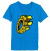 Ladies’  Junior Fine Jersey V-Neck Longer Length T-Shirt Thumbnail