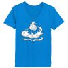 Ladies’  Junior Fine Jersey V-Neck Longer Length T-Shirt Thumbnail
