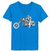 Ladies’  Junior Fine Jersey V-Neck Longer Length T-Shirt Thumbnail
