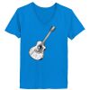 Ladies’  Junior Fine Jersey V-Neck Longer Length T-Shirt Thumbnail