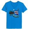 Ladies’  Junior Fine Jersey V-Neck Longer Length T-Shirt Thumbnail