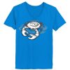 Ladies’  Junior Fine Jersey V-Neck Longer Length T-Shirt Thumbnail