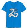 Ladies’  Junior Fine Jersey V-Neck Longer Length T-Shirt Thumbnail