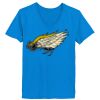 Ladies’  Junior Fine Jersey V-Neck Longer Length T-Shirt Thumbnail