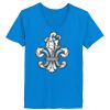 Ladies’  Junior Fine Jersey V-Neck Longer Length T-Shirt Thumbnail