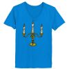 Ladies’  Junior Fine Jersey V-Neck Longer Length T-Shirt Thumbnail