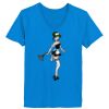 Ladies’  Junior Fine Jersey V-Neck Longer Length T-Shirt Thumbnail