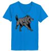 Ladies’  Junior Fine Jersey V-Neck Longer Length T-Shirt Thumbnail