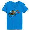 Ladies’  Junior Fine Jersey V-Neck Longer Length T-Shirt Thumbnail