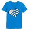 Ladies’  Junior Fine Jersey V-Neck Longer Length T-Shirt Thumbnail