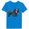 Ladies’  Junior Fine Jersey V-Neck Longer Length T-Shirt Thumbnail