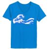 Ladies’  Junior Fine Jersey V-Neck Longer Length T-Shirt Thumbnail