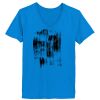 Ladies’  Junior Fine Jersey V-Neck Longer Length T-Shirt Thumbnail