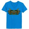 Ladies’  Junior Fine Jersey V-Neck Longer Length T-Shirt Thumbnail