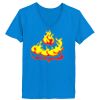 Ladies’  Junior Fine Jersey V-Neck Longer Length T-Shirt Thumbnail