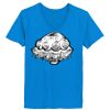 Ladies’  Junior Fine Jersey V-Neck Longer Length T-Shirt Thumbnail