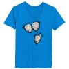 Ladies’  Junior Fine Jersey V-Neck Longer Length T-Shirt Thumbnail