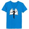 Ladies’  Junior Fine Jersey V-Neck Longer Length T-Shirt Thumbnail
