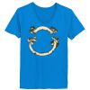 Ladies’  Junior Fine Jersey V-Neck Longer Length T-Shirt Thumbnail