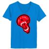 Ladies’  Junior Fine Jersey V-Neck Longer Length T-Shirt Thumbnail