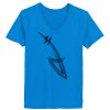 Ladies’  Junior Fine Jersey V-Neck Longer Length T-Shirt Thumbnail