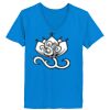 Ladies’  Junior Fine Jersey V-Neck Longer Length T-Shirt Thumbnail