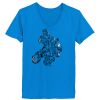 Ladies’  Junior Fine Jersey V-Neck Longer Length T-Shirt Thumbnail