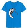 Ladies’  Junior Fine Jersey V-Neck Longer Length T-Shirt Thumbnail