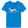 Ladies’  Junior Fine Jersey V-Neck Longer Length T-Shirt Thumbnail