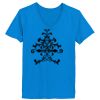 Ladies’  Junior Fine Jersey V-Neck Longer Length T-Shirt Thumbnail