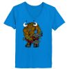 Ladies’  Junior Fine Jersey V-Neck Longer Length T-Shirt Thumbnail