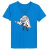 Ladies’  Junior Fine Jersey V-Neck Longer Length T-Shirt Thumbnail
