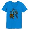 Ladies’  Junior Fine Jersey V-Neck Longer Length T-Shirt Thumbnail