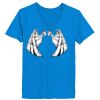 Ladies’  Junior Fine Jersey V-Neck Longer Length T-Shirt Thumbnail