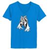 Ladies’  Junior Fine Jersey V-Neck Longer Length T-Shirt Thumbnail