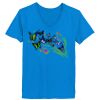 Ladies’  Junior Fine Jersey V-Neck Longer Length T-Shirt Thumbnail