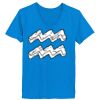 Ladies’  Junior Fine Jersey V-Neck Longer Length T-Shirt Thumbnail